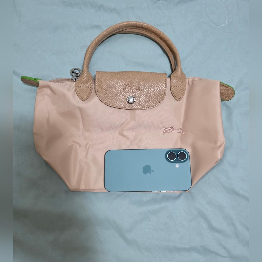 Longchamp Le Pliage Horse Top Handle Bag Small PEACH PINK